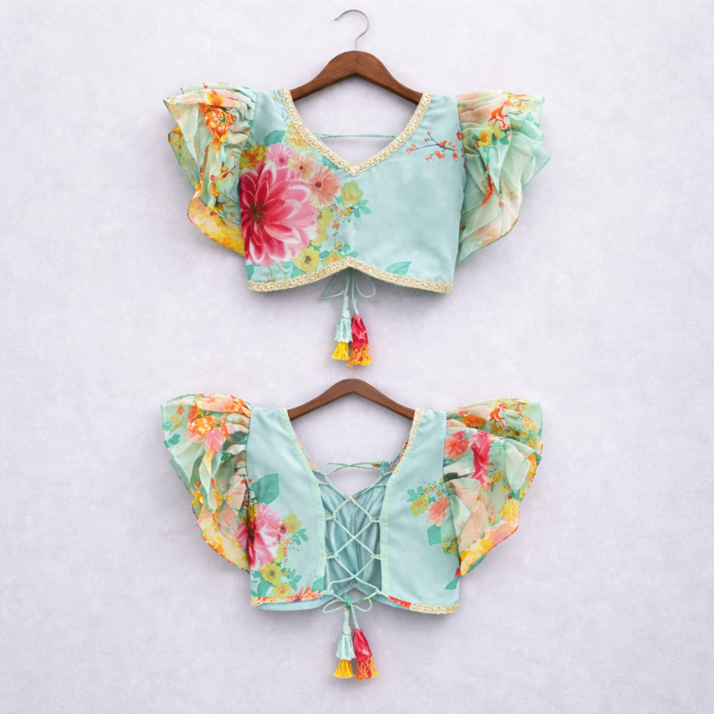 Girls Floral Lehenga Choli for Kids