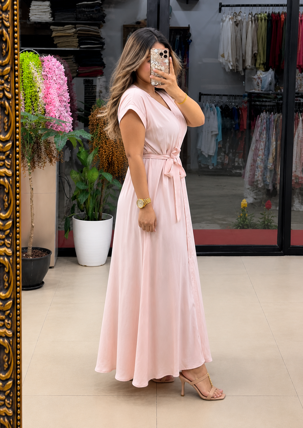 Maxi Royal Ivory Chanderi Gown