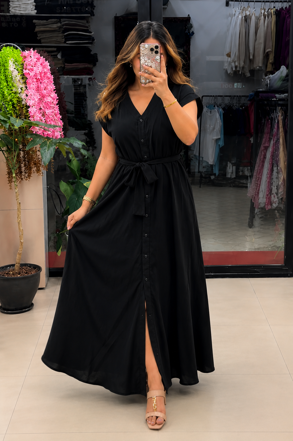 Maxi Royal Ivory Chanderi Gown