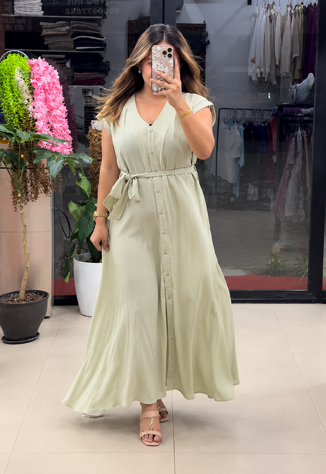 Maxi Royal Ivory Chanderi Gown