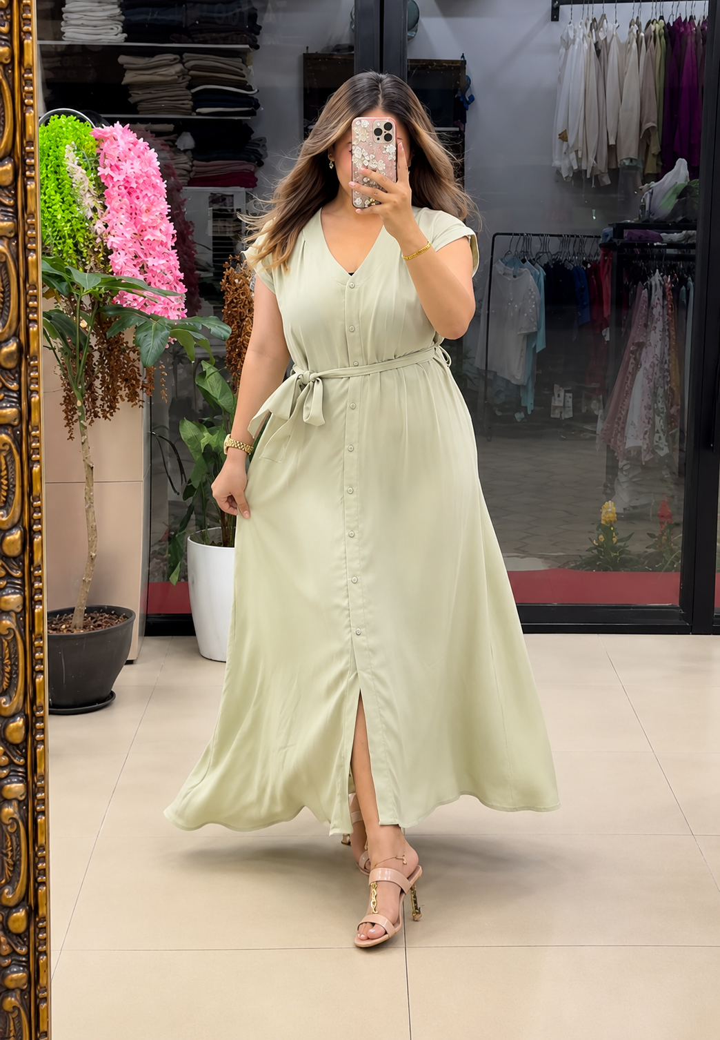 Maxi Royal Ivory Chanderi Gown