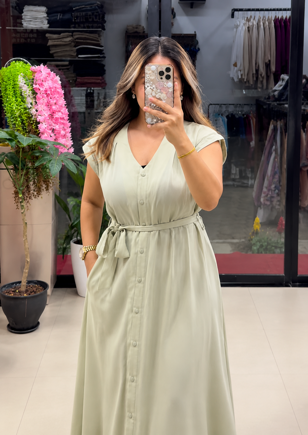 Maxi Royal Ivory Chanderi Gown