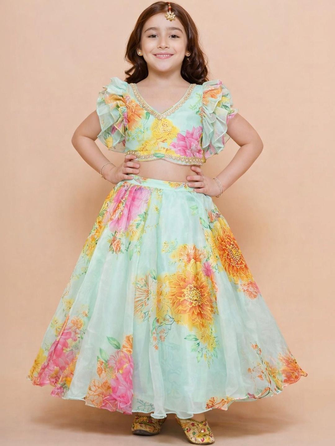 Girls Floral Lehenga Choli for Kids