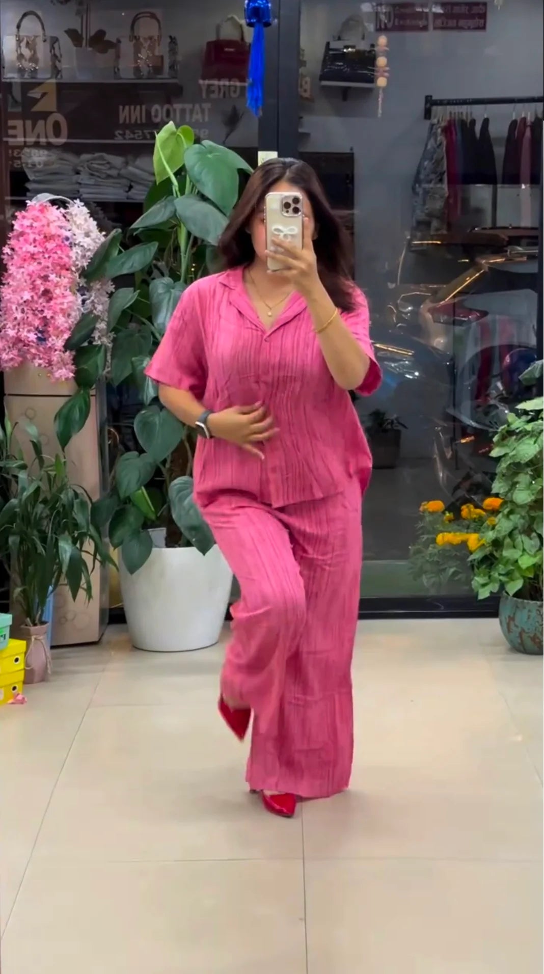 Designer Pure Linen Co-ord Set