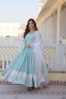 Designer Embroidered Gown with Dupatta