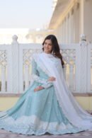 Designer Embroidered Gown with Dupatta