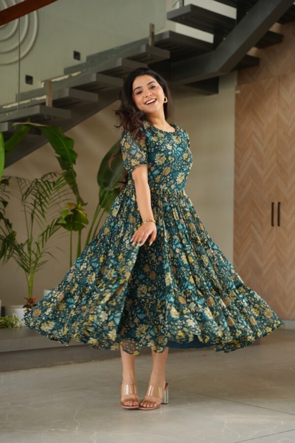 Printed Pinu Georgette Gown for Women