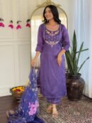Viscose Embroidered Kurta Set
