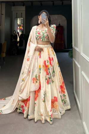 Floral Print Lehenga Choli