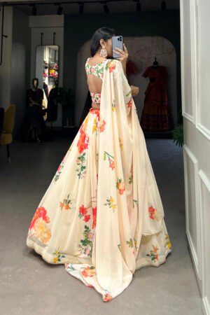 Floral Print Lehenga Choli