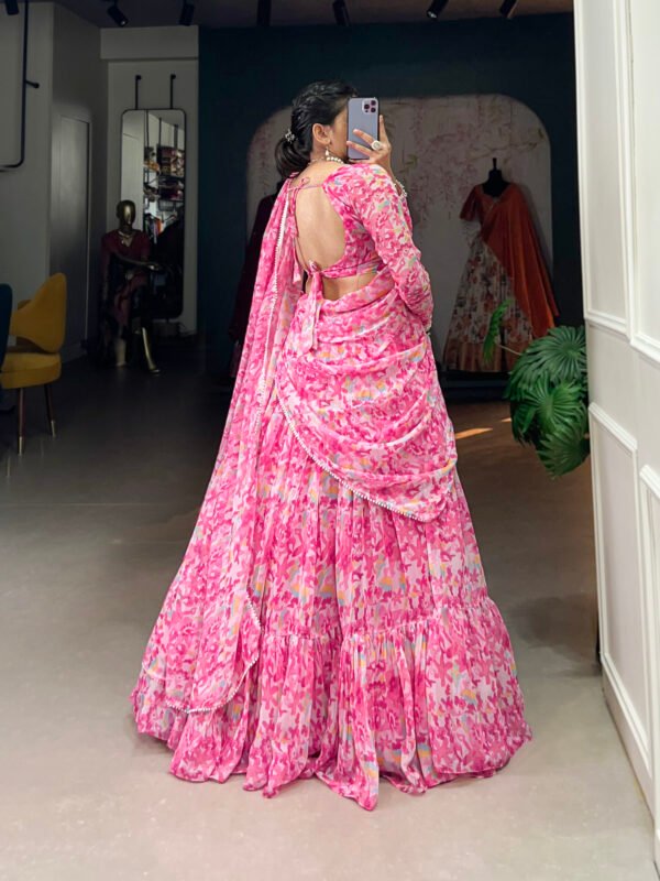 Printed Georgette Lehenga Choli