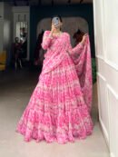 Printed Georgette Lehenga Choli