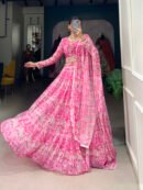 Printed Georgette Lehenga Choli