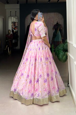 Tabby Silk Floral Lehenga