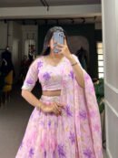 Tabby Silk Floral Lehenga