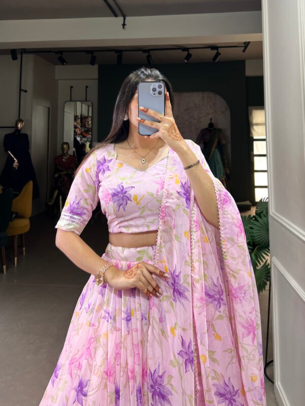 Tabby Silk Floral Lehenga