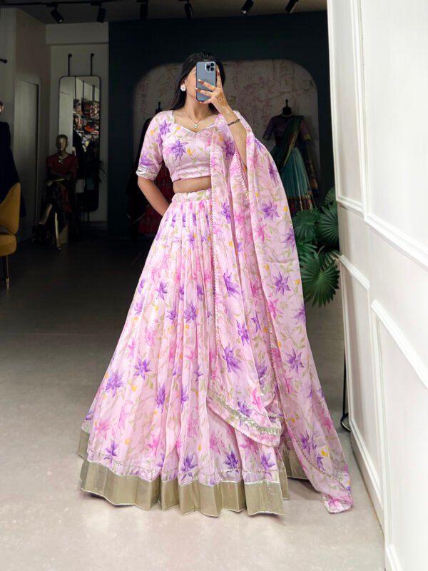 Tabby Silk Floral Lehenga