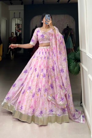 Tabby Silk Floral Lehenga