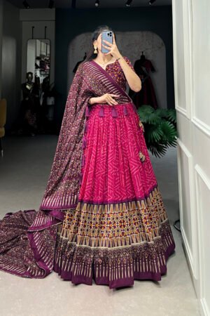 Tussar Silk Lehenga Choli