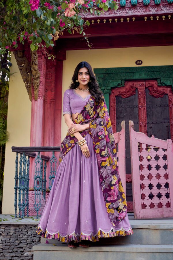 Vichitra Silk Lehenga Choli