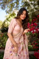 Pink Gold Crush Embroidered Lehenga Choli