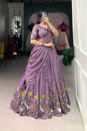 Lavender Lehenga Choli for Wedding