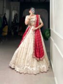Vichitra Silk Lehenga with Badhej Dupatta