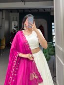 White Lucknowi Lehenga Choli