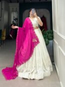 White Lucknowi Lehenga Choli