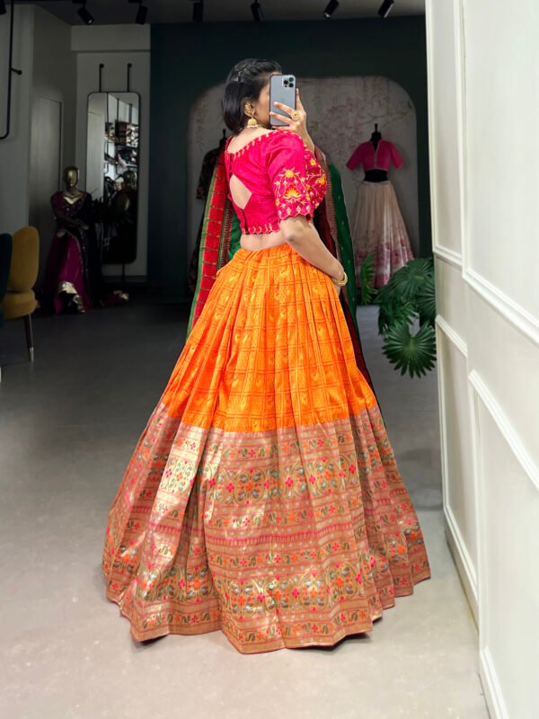 Paithani Lehenga Choli with Zari Weaving