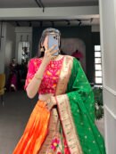 Paithani Lehenga Choli with Zari Weaving