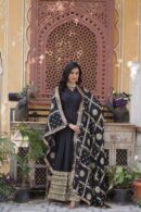 Zari Sequins Designer Gown with Dupatta