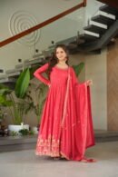 Chinnon Embroidered Gown with Dupatta