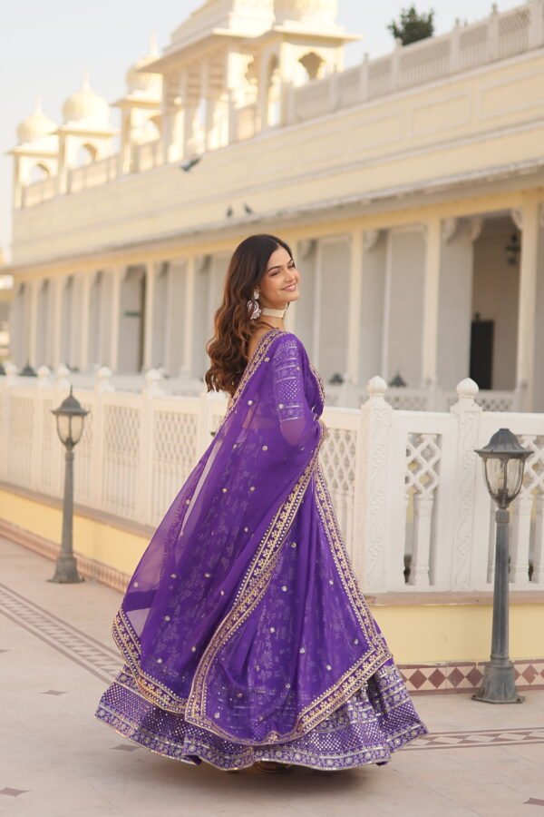 Dyeable Viscose Jacquard Lehenga Choli