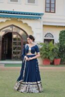 Rama Color Sequins Lehenga Choli