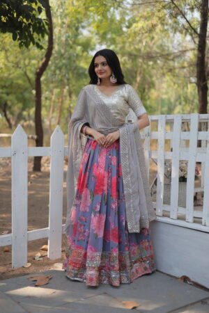 Digital Printed Georgette Lehenga Choli