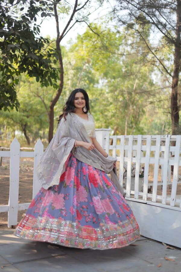 Digital Printed Georgette Lehenga Choli
