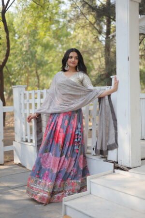 Digital Printed Georgette Lehenga Choli