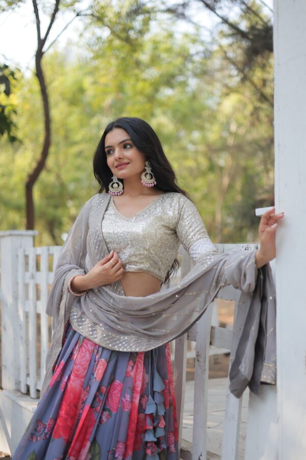 Digital Printed Georgette Lehenga Choli