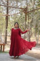 Designer Frill Gown with Dupatta