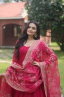 Sequin Embroidered Gown with Dupatta