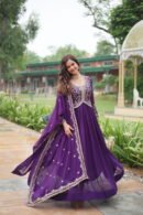 Readymade Embroidered Gown for Women