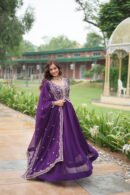 Readymade Embroidered Gown for Women