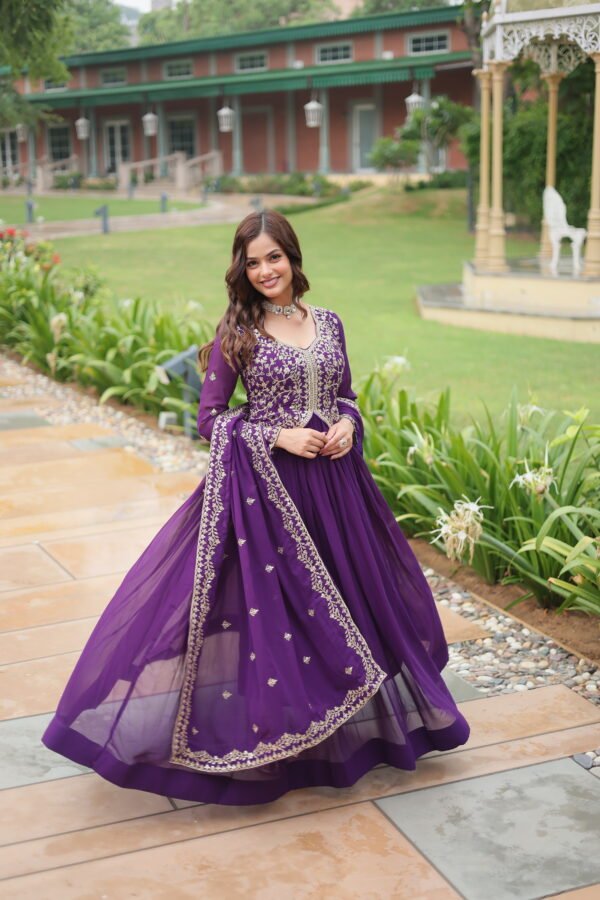 Readymade Embroidered Gown for Women