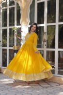 Faux Blooming Gown with Embroidered Dupatta