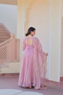 Fendy Chiffon Gown with Embroidered Dupatta