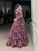 Floral Printed Georgette Gown