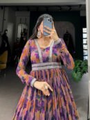 Floral Printed Georgette Gown