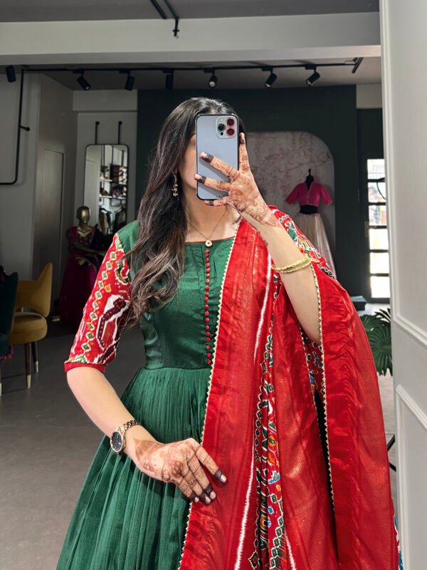 Patola Print Dola Silk Gown