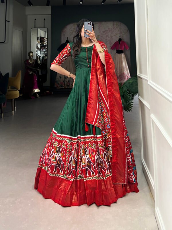 Patola Print Dola Silk Gown